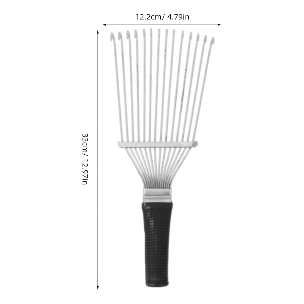 Stainless steel dematting brush rake for pet and livestock grooming