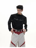 Slim fit long sleeve mesh shirt in black or white with ice-feel polyester and spandex fabric
