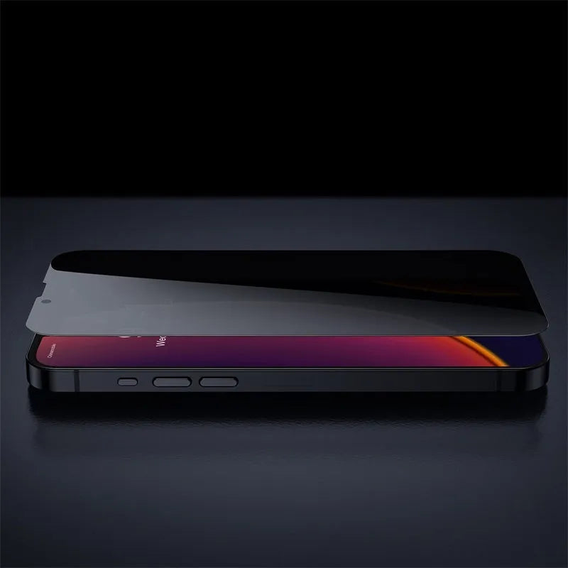 0.23mm non-broken edge curved privacy tempered film for iPhone 5.4 inch model