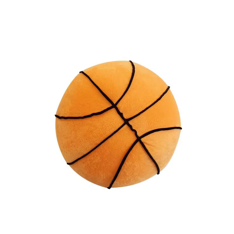 Soft basketball plush toy in orange, 28cm spherical doll for kids