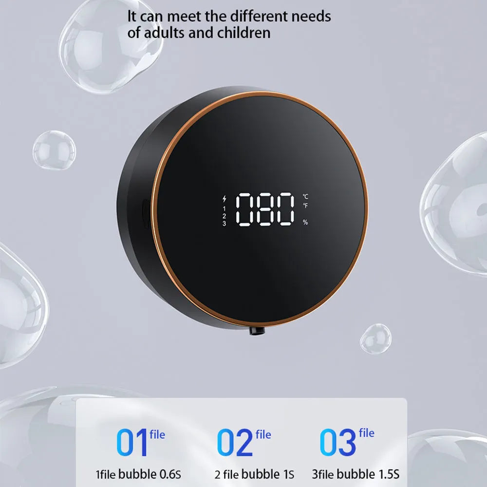 Smart automatic sensing foam dispenser with USB charging port mounted on wall