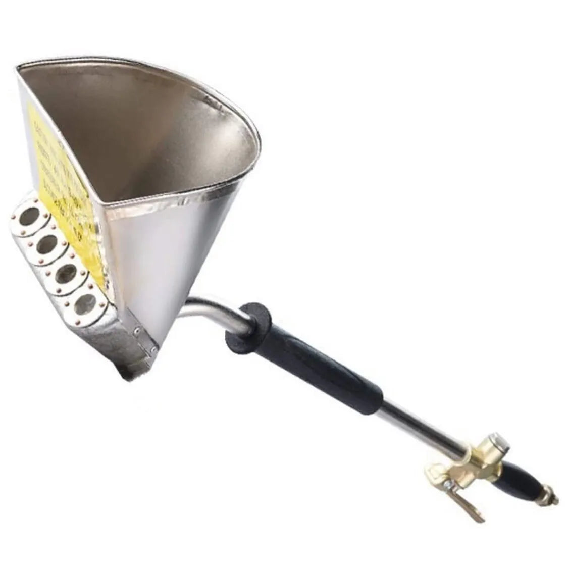 Automatic pneumatic paint spray gun for exterior walls with aluminium body and 12mm nozzle.
