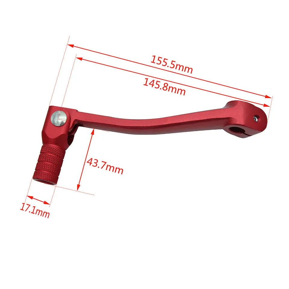 Universal CNC gear lever in black for off-road motorcycles