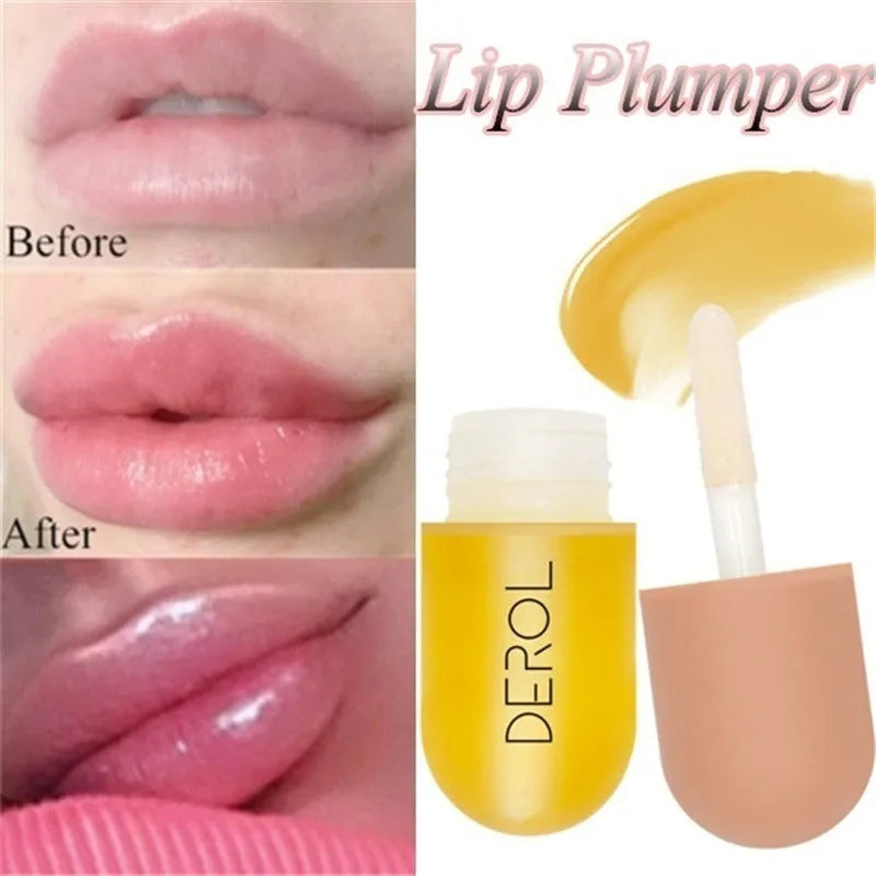 Lip care serum in a 5.5cm slim bottle with non-sticky hydrating formula for fuller lips