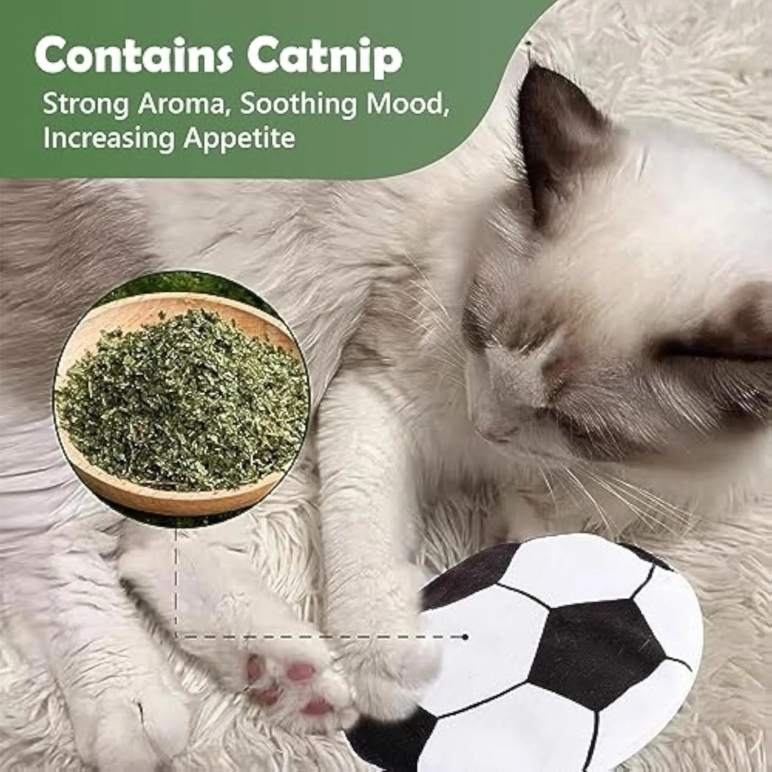 Soft plush cat flying disc toy with sports ball pattern, measuring 5cm