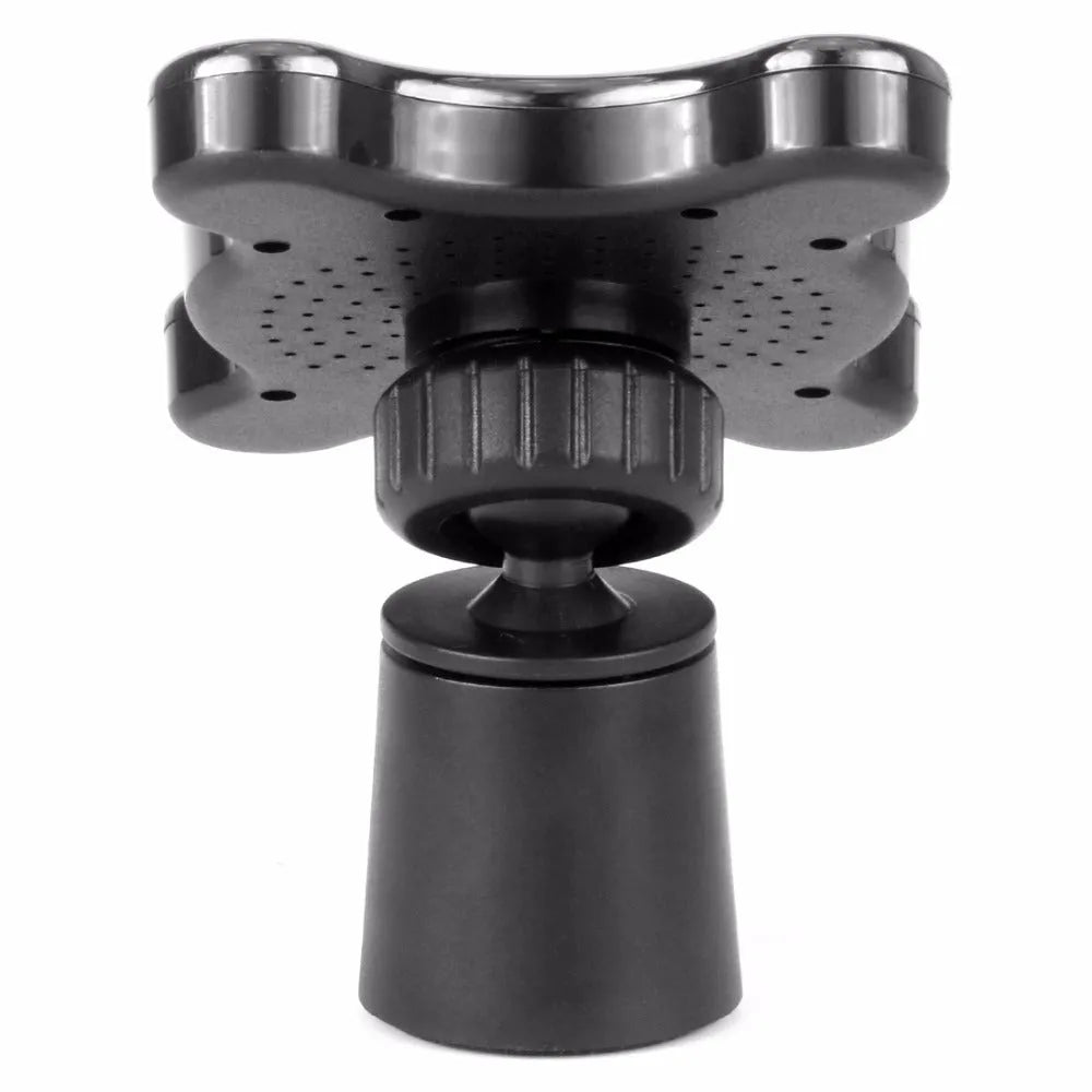 Black ABS metal plating Qi magnetic car mount wireless charger with 360 degree rotation for iPhone Samsung