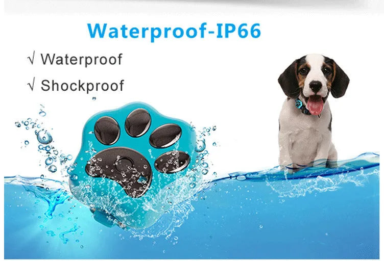 Blue V30 GPS dog tracker anti-loss locator with fence alarm plastic casing waterproof