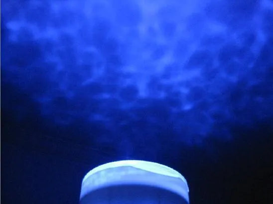 Blue ocean LED projection lamp for children's rooms with fixed installation