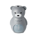 USB mini humidifier, animal-shaped, ultrasonic, 2W, timer 2-8 hours, in blue colour on a desk