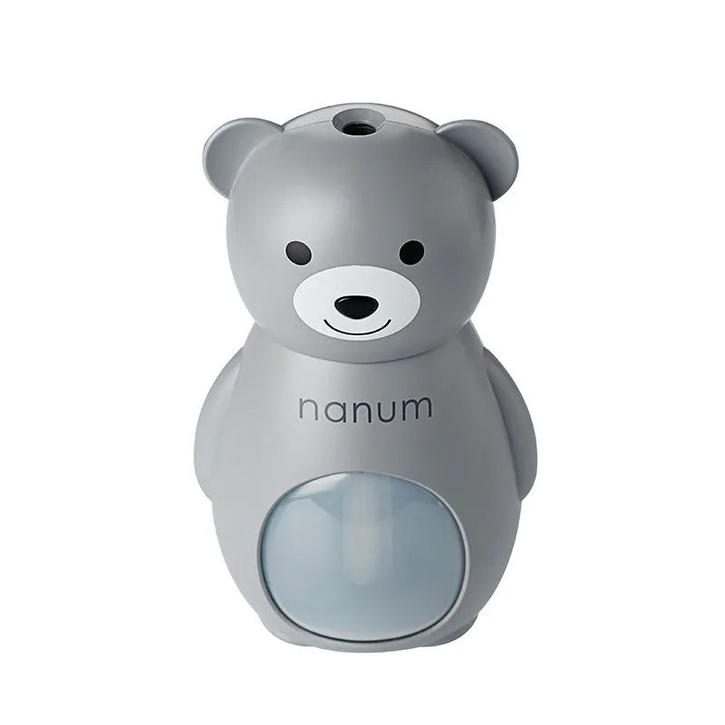 USB mini humidifier, animal-shaped, ultrasonic, 2W, timer 2-8 hours, in blue colour on a desk