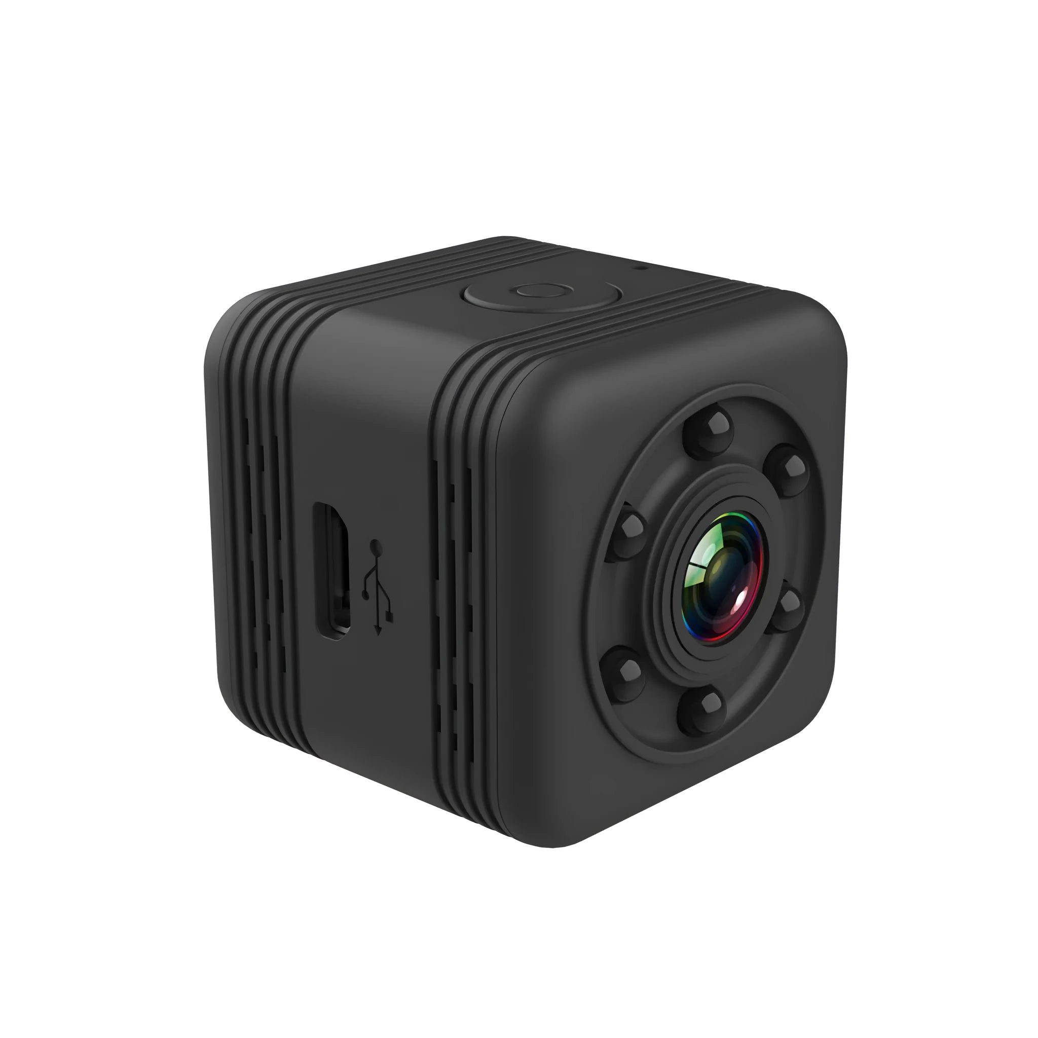SQ29 black waterproof sports camera with MicroUSB port for extended outdoor recording.