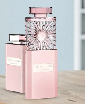 Pink USB rechargeable portable perfume fan for personal aroma diffusion