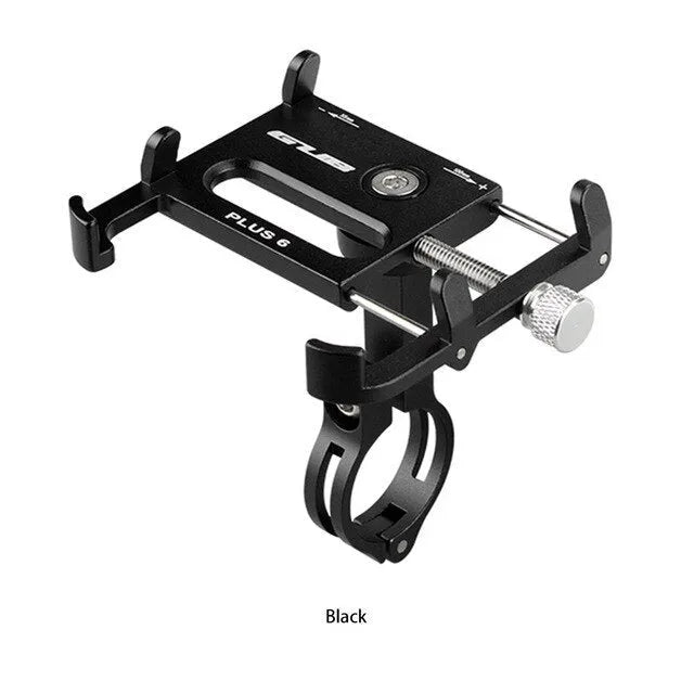 GUB Plus 6 aluminium alloy motorcycle phone holder mounted on handlebar