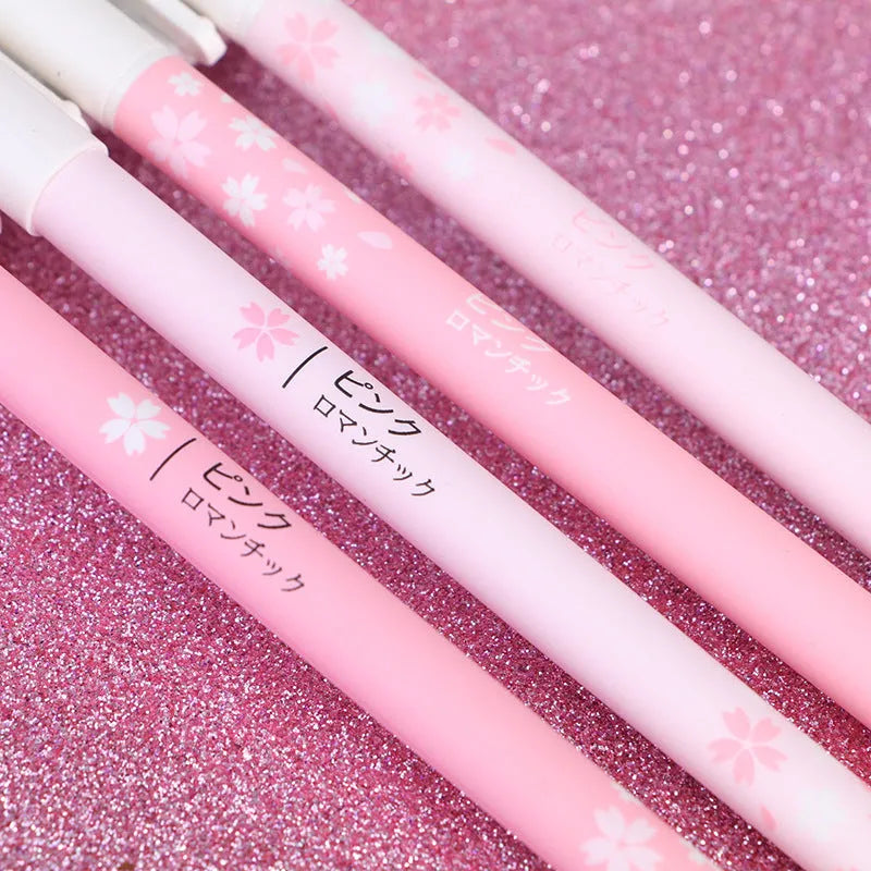 Sakura gel pen set showing 0.35mm and 0.5mm tip sizes in plastic refillable design