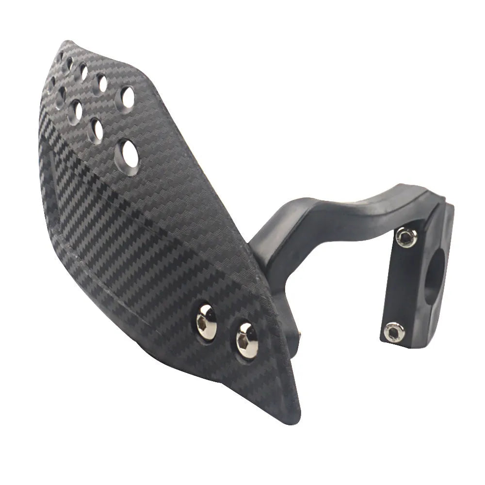 Pair of black motorcycle hand guards made from ABS and PC plastic for 7/8 inch handlebar