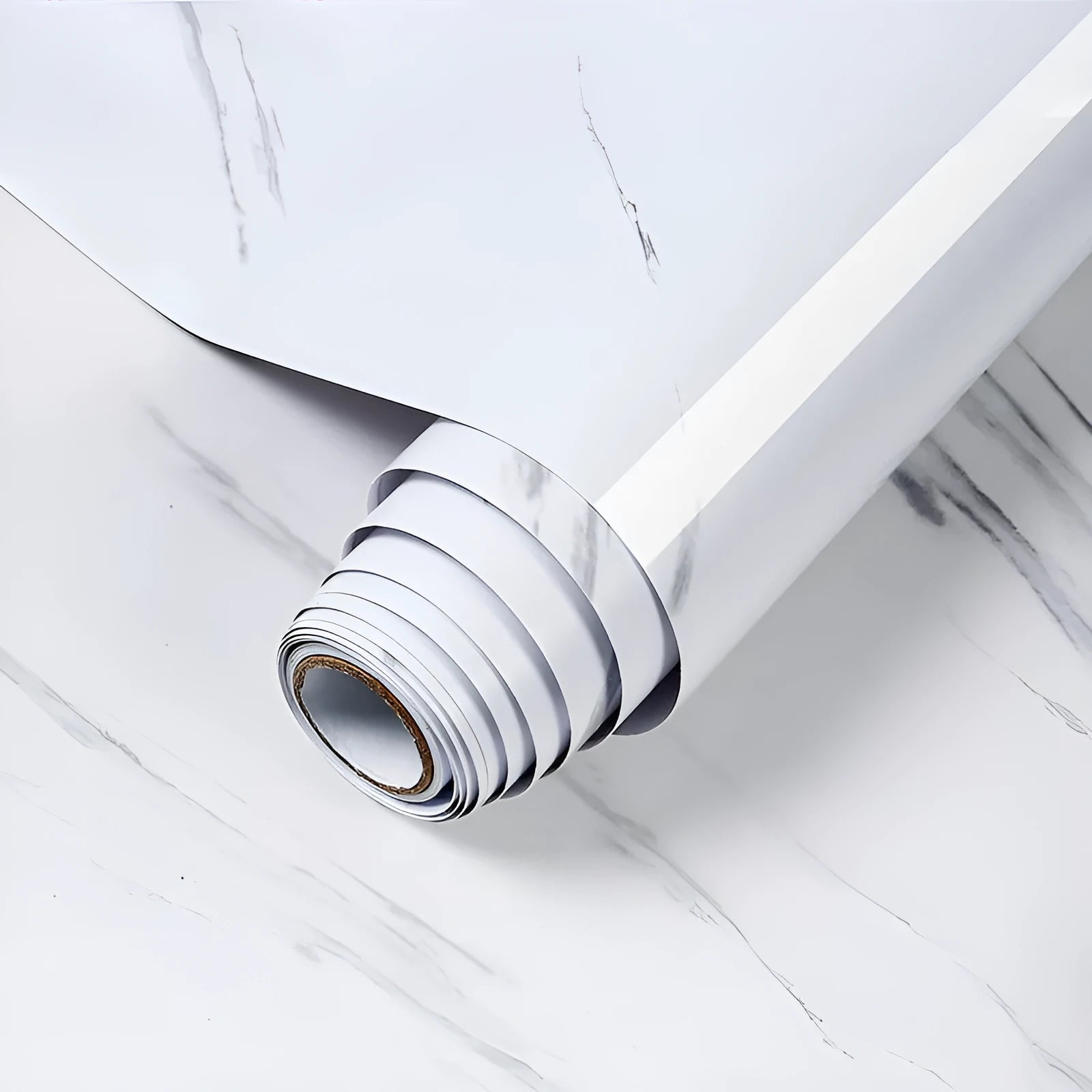 Roll of marble pattern waterproof PVC sticker for kitchen splashback protection, 2 metres long