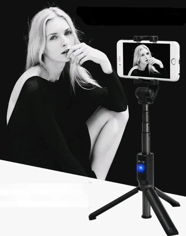 Aluminium Bluetooth tripod selfie stick with remote control extended for mobile phone photography