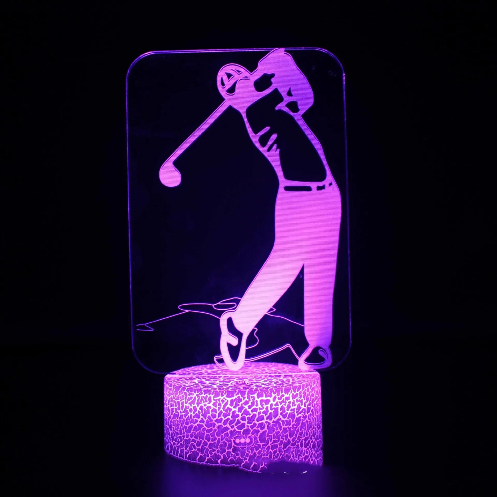 Sports Competitive Series 3D night light with cracked base, colourful LED illumination, and remote control