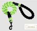 Reflective dog leash 1.5m nylon with sponge non-slip handle and zinc alloy hook in Black