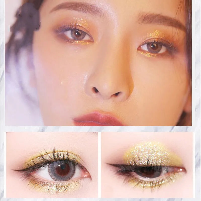 Star Series golden pearlescent eyeliner pencil with black coffee gold silver shades