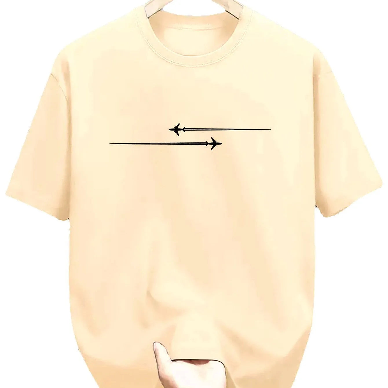 Loose-fit short-sleeved T-shirt with a cartoon print, shown in multiple colour options.
