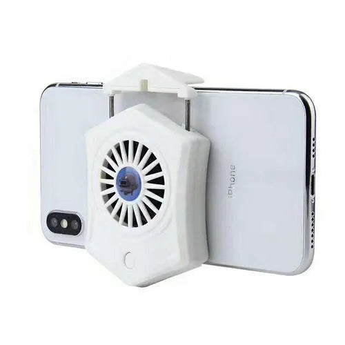 Black mobile phone cooling radiator with USB connector for smartphone temperature reduction