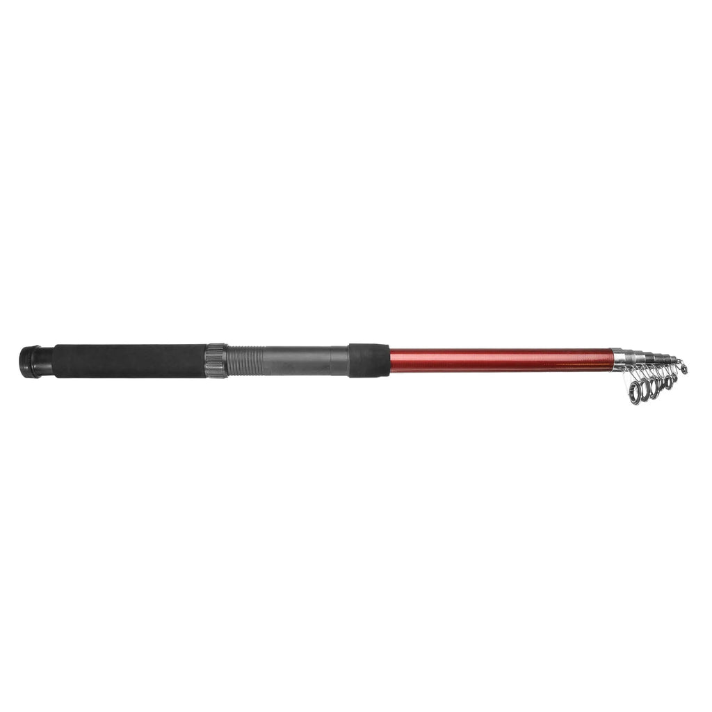 White LED fishing rod light unit on a tall telescopic pole with a remote control for outdoor use.