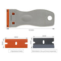 Stainless steel grey scraper 102mm for car film glue removal with metal blade