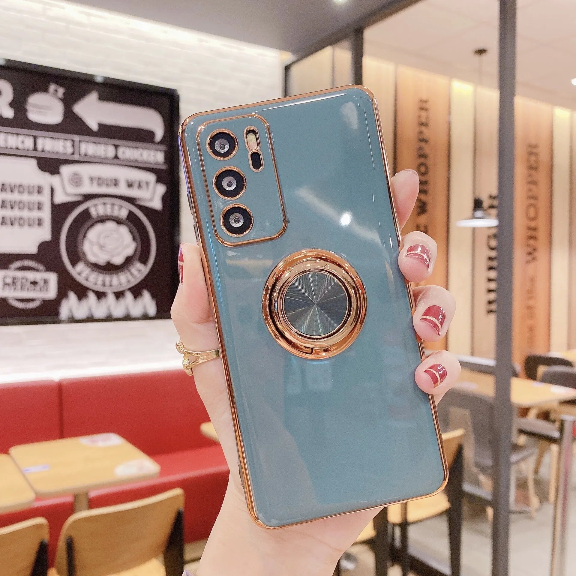 Huawei P40Pro mobile phone case in TPU with integrated magnetic car mount bracket