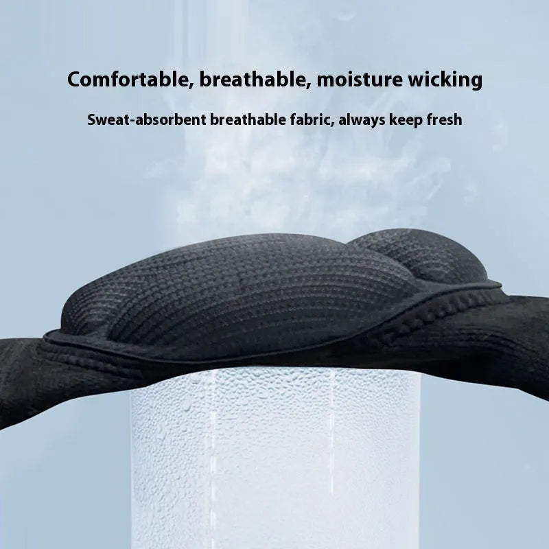 A pair of black thick sponge kneepads for dance and sports protection on a neutral background.