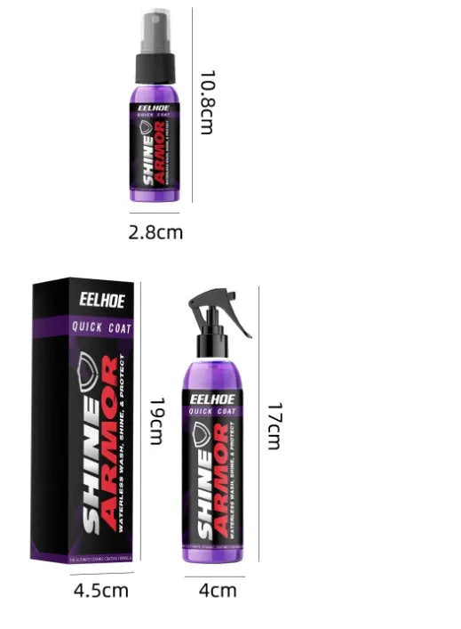 A spray can of purple automobile nano crystal car coating agent for paint protection.