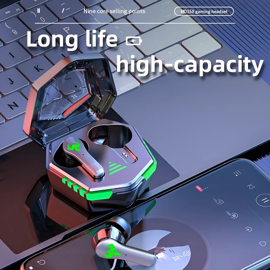 Wireless Bluetooth sports earphone in black colour with in-ear design for exercise and gaming