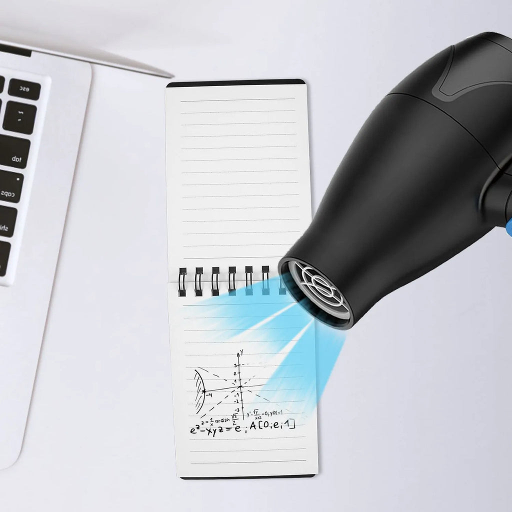 Spiral bound black business notepad with pen on 105x75mm environmentally friendly paper