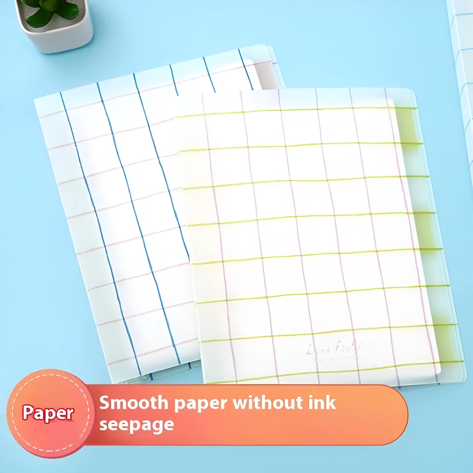 Loose spiral notebook with PP cover in pastel colour, showing removable A5 or B5 refill pages.
