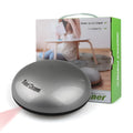 Silver automatic floor sweeping machine with compact design for household cleaning