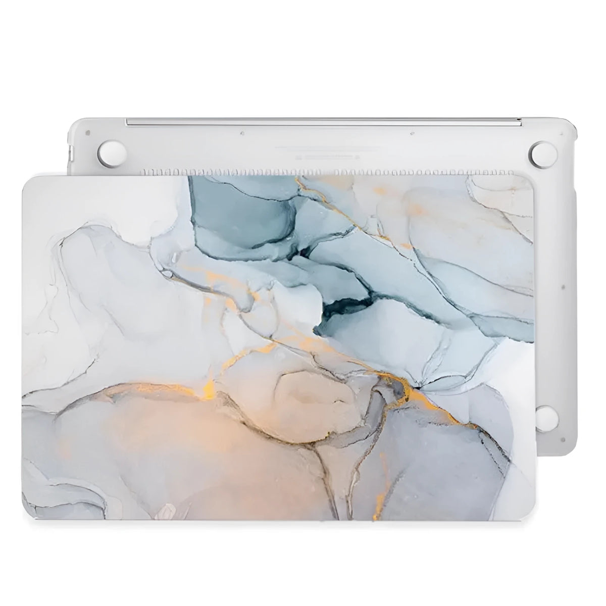 PC hard shell protective case fitted on a MacBook Pro 13 inch showing precise cutouts and smudge resistant finish