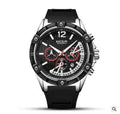 Men's fashion wristwatch with 48mm case, luminous hands, and chronograph dial in rose black finish