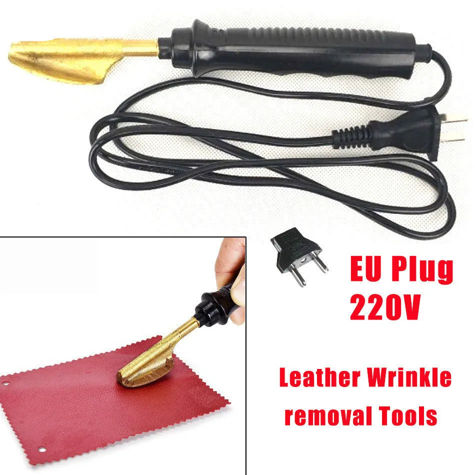 Black ABS wrinkle grinding and heating tool on a workbench