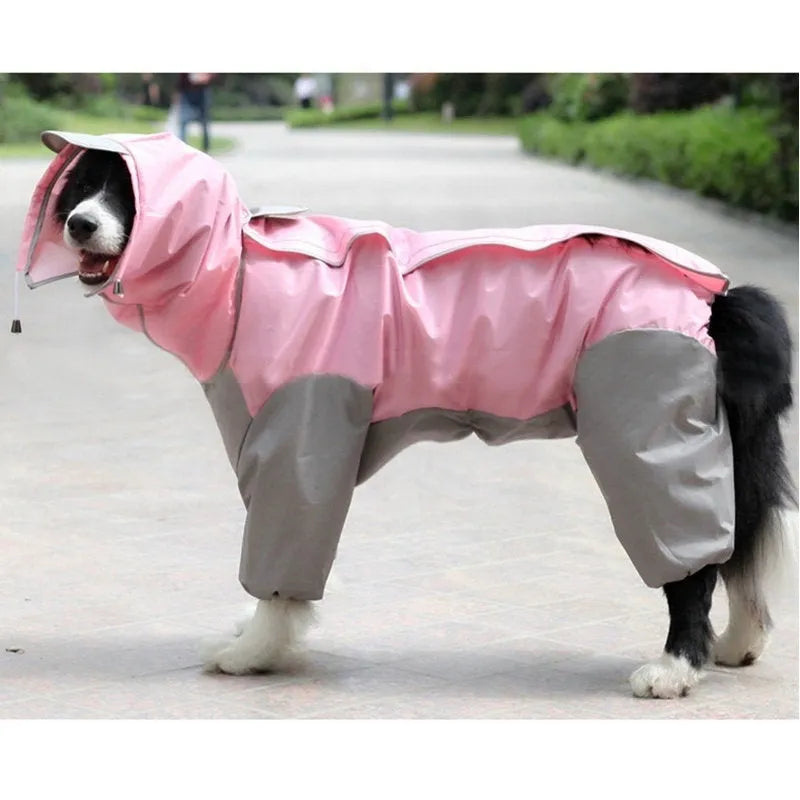 All-inclusive PU dog raincoat in blue, camouflage green, camouflage pink, green, red or yellow, sizes 12 to 30