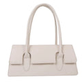 Women's retro-style square shoulder bag in PU leather with single strap and document pocket