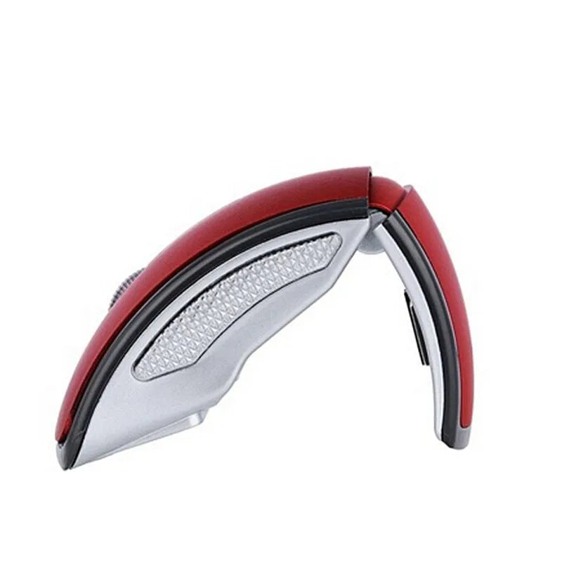 Black wireless foldable mouse with nano receiver and 2.4GHz connectivity, 1600CPI optical sensor, compact size 8.5x6x3.5 cm
