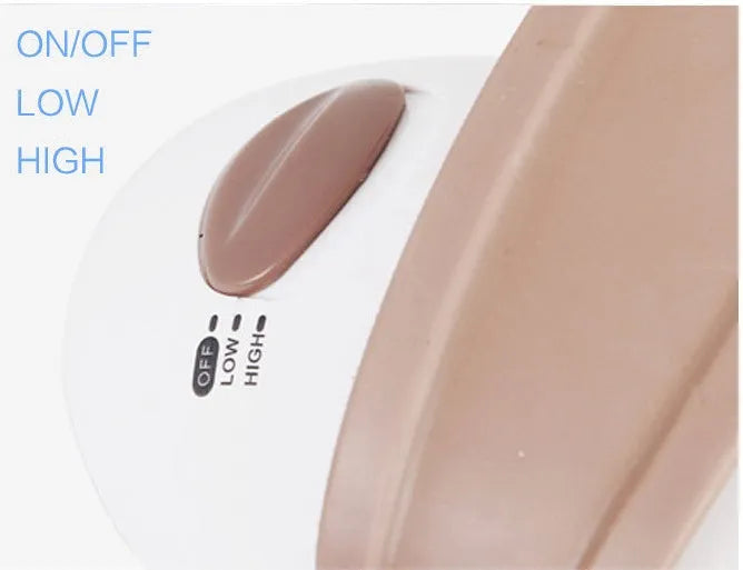 3D muscle shaping machine electric body massager with swivel wheel in white and coffee