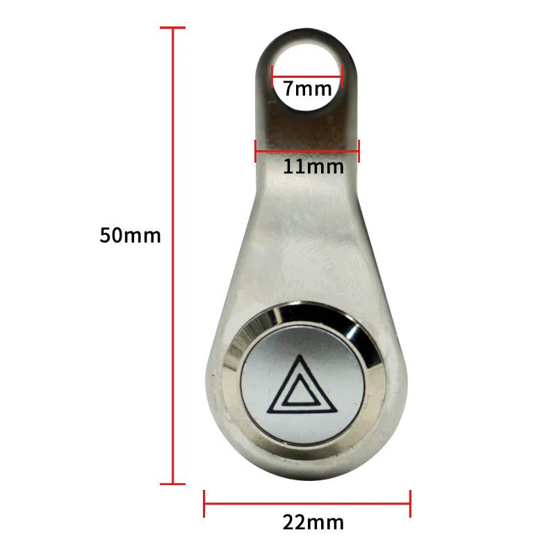 Black stainless steel motorcycle double flashing switch with light ring indicator