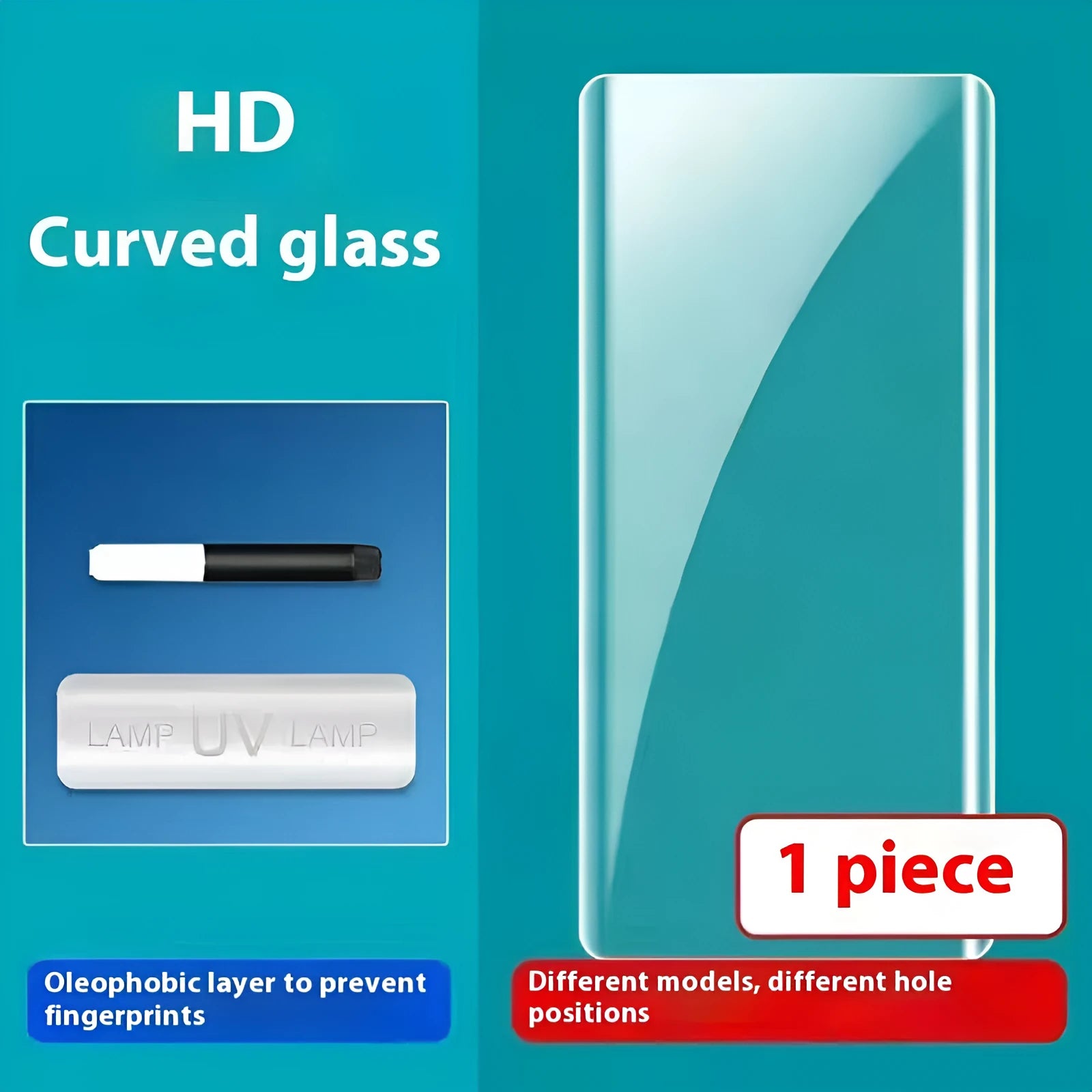 UV full glue tempered glass screen protector for Samsung Galaxy S24 showing HD clarity and full-screen coverage