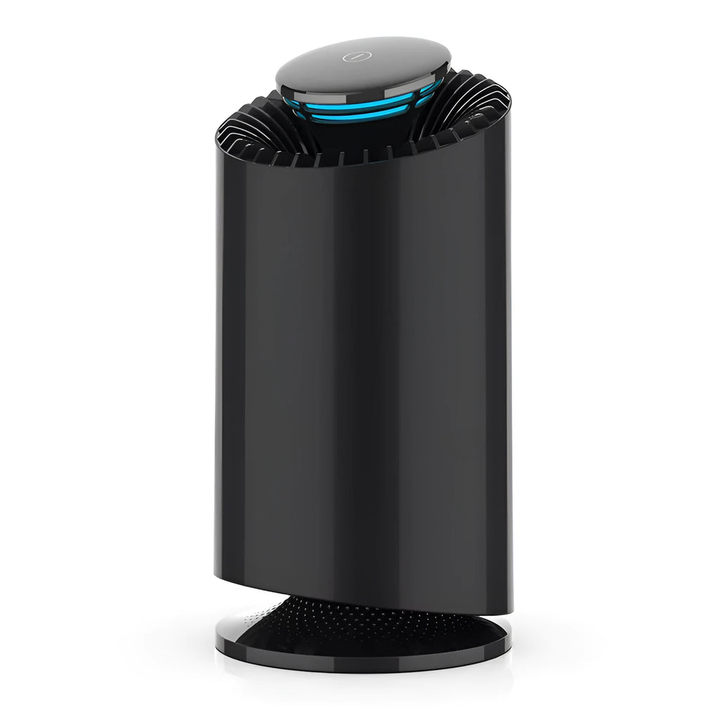 Photocatalyst mosquito killing lamp in black, dark gold, or white with dual UV wavelengths for indoor insect control