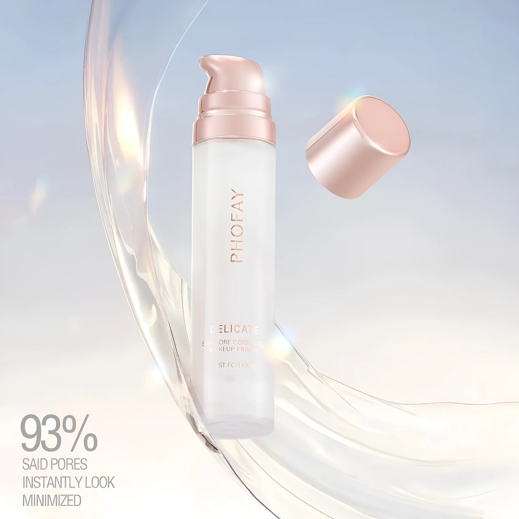 PHOFAY Hydrating Makeup Primer 25ml in a white pump bottle for smooth makeup application