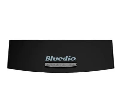 Bluedio BS-5 mini Bluetooth speaker in black, compact portable design with 3D stereo sound