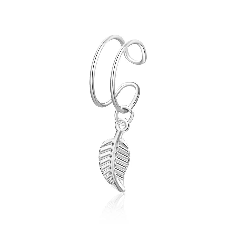 15-piece gold metal clip-on earring set for women without pierced ears geometric round and ring shapes on white background