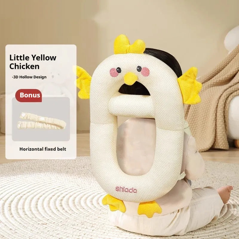 Baby anti-collision pillow and knee pads with cartoon dinosaur bee rabbit chicken designs