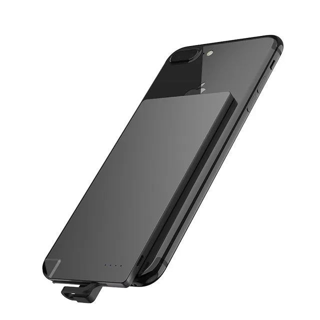 Silver graphene battery power bank showing slim 4mm side profile
